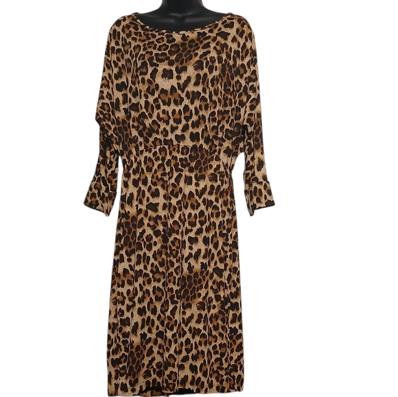VENUS Dresses & Skirts - Venus Leopard Print Women Dress Sizw XL EUC